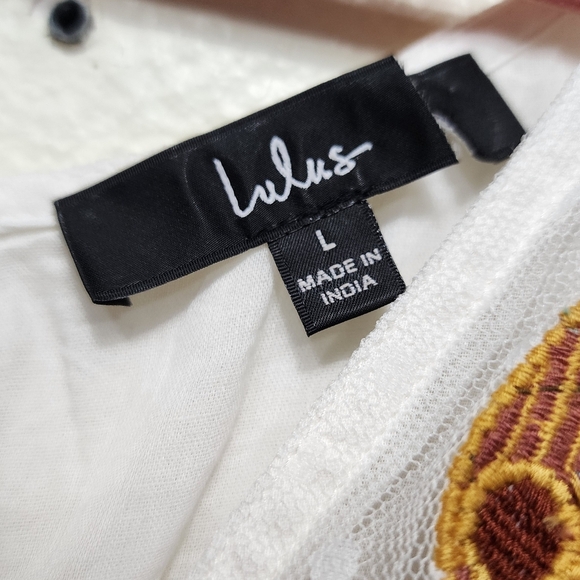 Lulus Tickets To Paradise White Embroidered Maxi Dress L Vacation Beach Party - Picture 11 of 12